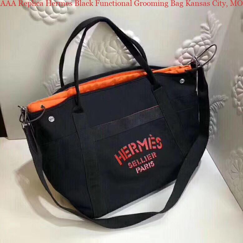 AAA Replica Hermes Black Functional Grooming Bag Kansas City, MO ...